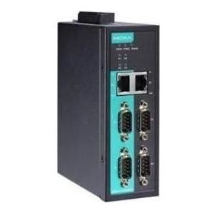 Moxa NPORT IA5450A - 4-poorts RS-232/422/485 industriële automatiseringsserver met seriëleLANpower, Printer server