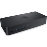 Dell D6000 USB-C USB 3.0-poort (USB-C, 5 Havens), Docking station + USB-hub, Zwart