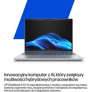 HP EliteBook 8 G1i 16 inch Notebook AI PC (16", 512 GB, 24 GB, Nummerblok), Notebook, Zilver