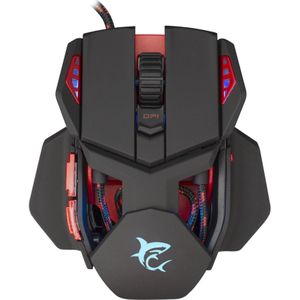 White Gaming muis Shark Lancelot RGB, Verwisselbare muis met RGB verlichting (Bedraad), Muis, Rood