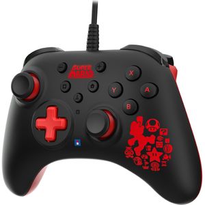 Hori - Wired Controller Turbo - Mario - Zwart en Rood - Bedraad