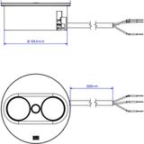Bachmann - Twist2 - Schuko - Wit - 2x 105mm - 2 meter