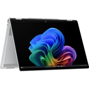 HP OmniBook X Flip 16-as0078ng (16", 1000 GB, 32 GB, DE, Intel Core Ultra 7 258V), Notebook, Zilver