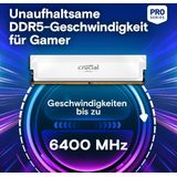 Crucial - Pro - RAM - Wit - 2 x 32GB - 6400MHz - DDR5 U-DIMM