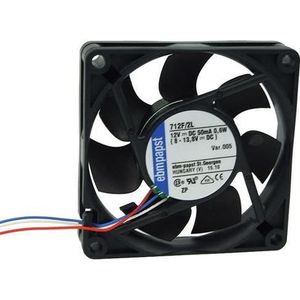 Papst 712 F/2l (70 mm, 1 x), PC ventilator, Zwart