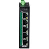 TRENDNET - TI-PGLC50 - Netwerk-switch - Metalen - 5-poorts Gigabit PoE+, IP30, -40°C tot 75°C