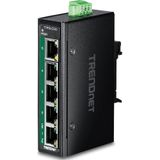 TRENDNET - TI-PGLC50 - Netwerk-switch - Metalen - 5-poorts Gigabit PoE+, IP30, -40°C tot 75°C