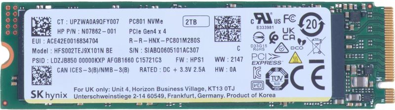 HP - 2TB - PCIe-4x4 Solid-State-Laufwerk - M.2 2280 - SSD