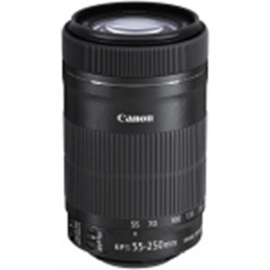 Canon EF-S 55-250mm f/4-5.6 IS STM (Canon EF-S, APS-C / DX), Objectief, Zwart