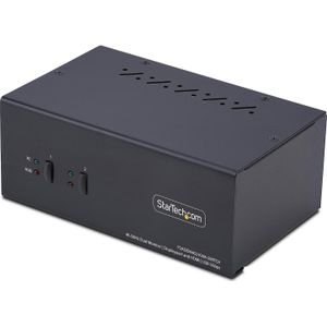 StarTech - 2-Port Dual-Monitor KVM Switch - HDMI en DisplayPort - 4K 60Hz - 2-Port USB Hub - 5Gbps