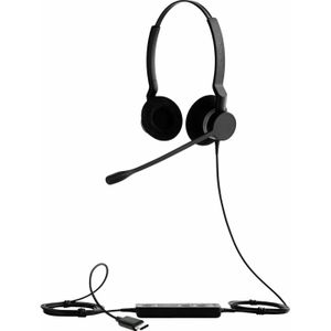 Jabra BIZ 2300 QD Stereo (Bedraad), Kantoorheadset, Zwart