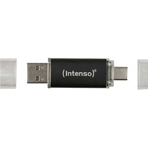 Intenso - Twist Line - USB-stick - 256 GB - Antraciet - USB-C, USB-A