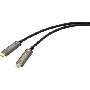 SpeaKa Professional USB-C / DisplayPort aansluitkabel 10,00m SP-9505620 TPE mantel Zwart [1x U.. (10 m, USB Type C), Videokabel