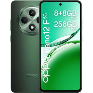 OPPO Reno12 F 5G (256 GB, Zwart Groen, 6.67", Dubbele SIM, 5G), Smartphone, Groen