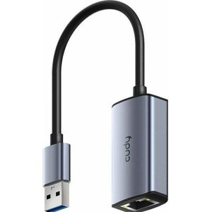 Cudy USB-A naar Ethernet-adapter (USB, RJ45 Gigabit Ethernet (1x)), Netwerkadapter, Grijs