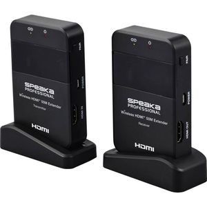 SpeaKa Professional - SP-HDE-320 - Draadloze HDMI-set - 50 m - 5 GHz - 1920 x 1080 Pixel