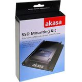 Akasa Dual 2.5 SDD/HDD mounting module for 3.5 bay, black Ali material for passive cooling