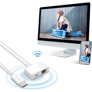 EZCast Magische Ether - Draadloze dongle voor presentatiesysteem, Draadloze zender, Wit