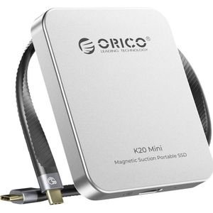 Orico M.2 SSD-Gehäuse USB-C USB 3.2 Gen 2x2 20 GBit/s 3.2 2230 (K20Mini) (M.2 2230), Harddisk behuizing, Zilver