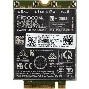 HP 5G Sub-6 Cat 19 WWAN, Netwerkkaarten, Zilver