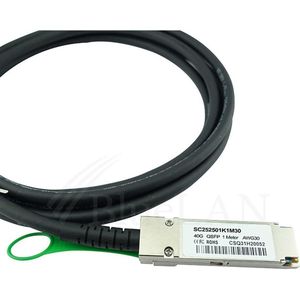 CBO Fujitsu S26361-F3986-L402 Compatibel BlueLAN DAC QSFP SC252501K2M30, Zendontvangers, Zwart