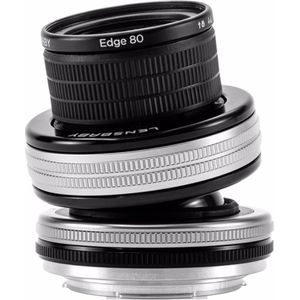 Lensbaby Composer Pro II met Edge 80 voor Canon EF (Canon EF, APS-C / DX), Objectief, Zilver, Zwart