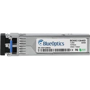 BlueOptics Compatibel IMC Networks 808-38214 BO05C13640D SFP Transceiver, LC-Duplex, 1000BASE-LH, Singlemode, Zendontvangers, Grijs