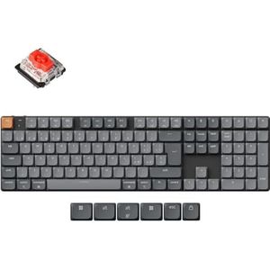 Keychron K5 Max Swappable Gateron RGB Backlight Red Switch ISO Layout Italian (ABS Caps) (IT), Toetsenbord, Zwart