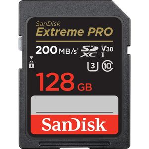 SanDisk geheugenkaart SDXC 128GB Extreme Pro (SD, 128 GB, U3, UHS-I), Geheugenkaart