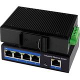 LogiLink - Industriële Fast Ethernet Schakelaar - 5-poorts - Zwart - Onbeheerd
