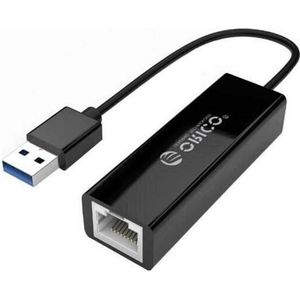 Orico UTJ-U3 Gigabit Network Adapter Black, Netwerkadapter, Zwart