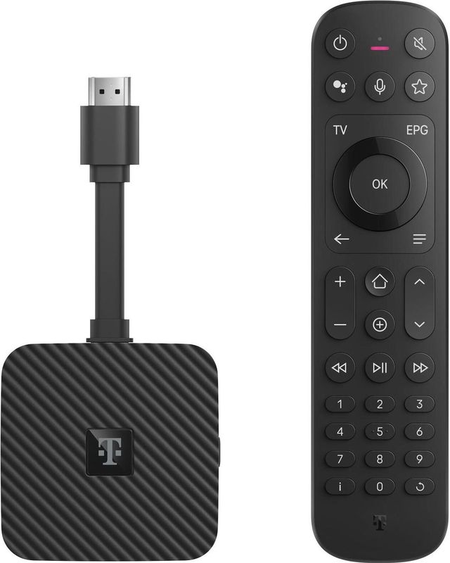 Telekom - MagentaTV Stick - Streaming Box - Zwart - 16 GB - Android 12