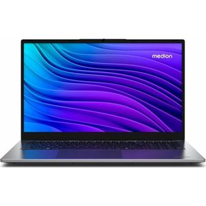 Medion Laptop Intel N100 AZERTY (17.30", 128 GB, 4 GB, FR, Intel N100), Notebook, Grijs