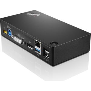 Lenovo ThinkPad Pro (USB B, USB A), Docking station + USB-hub, Zwart