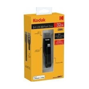 Kodak iCobra2 Pendrive, 32 GB (KD0036) (32 GB, USB 3.2), USB-stick, Zwart