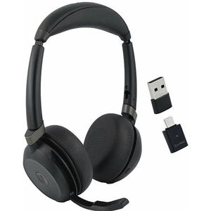 FreeVoice Space2 850 Stereo ANC(Bluetooth, USB-C/A (Draadloze, USB-C), Kantoorheadset, Zwart