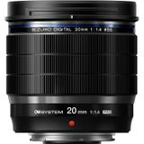 OM SYSTEM - M.Zuiko Digital ED 20mm F/1.4 PRO - Camera Lens - Zwart - Spatwaterdicht