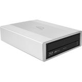 OWC Mercury Pro 16X Blu-ray, 16X DVD, 48X CD lees/schrijf oplossing (Blu-ray schijf, Blu-ray brander, CD-brander, CD-station, DVD-brander, DVD-station), Optische drive, Zilver