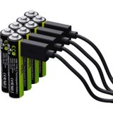 Verico Batterij 8x AAA 600 mAh met USB-C (8 Pcs., AAA, 600 mAh), Batterijen