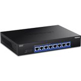 Trendnet - TEG-S708 - Switch - Zwart - 8-Poorts 10G, 160Gbps Switching Capaciteit, Rack-Mountable