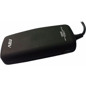 ADJ Alimentatore Notebook 120w Mini Bk 8 Conn 3pin Auto Con Porta USB (120 W), Voeding voor notebooks, Zwart