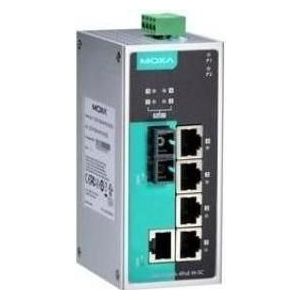 Moxa EDS-P206A-4POE-M-SC-T - Unmanaged Ethernet-switch met 1 10100BaseT(X)-poort, 4 PoE-poorten, Netwerkschakelaar