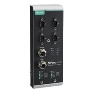 Moxa NPORT 5450AI-M12 - 4-poorts RS-232/422/485 apparaatserver, 1 10/100BaseT(X)-poort met M12-connector, Data converter