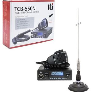 Aim TTi Pakket CB-radio TTi TCB-550 + Antenne PNI ML100 (10 km), Walkietalkie