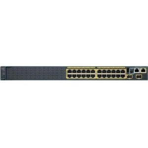 Cisco Katalysator 2960-Sf 24 Fe, 2 X Sf (24 ports), Netwerkschakelaar, Zwart