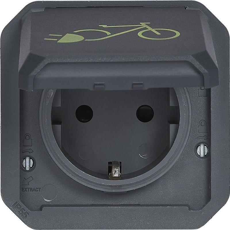 Stopcontact - Opladen E-Bikes - IP55 - IK07 - Plexo New Range