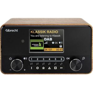 Albrecht - DR 866 - Radio - Walnoot - DAB+, FM, Bluetooth