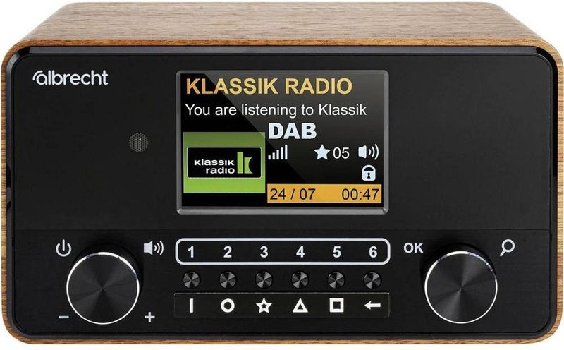 Albrecht - DR 866 - Radio - Walnoot - DAB+, FM, Bluetooth