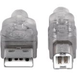 Manhattan Hi-Speed USB B aansluitkabel (5 m, USB 2.0), USB-kabel