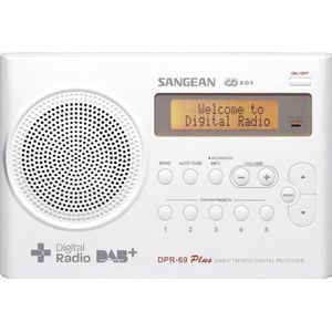 Sangean DPR-69+ (DAB+, FM), Radio, Wit
